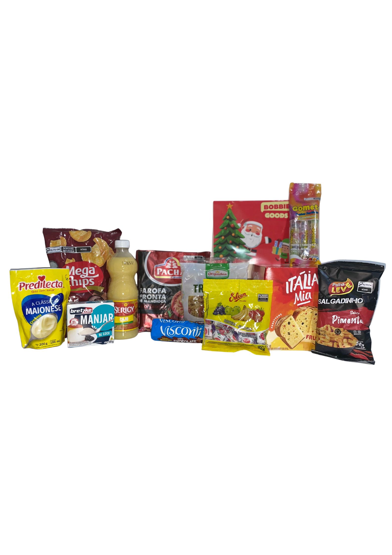 Tabloide de ofertas para supermercado vermelho chamativo documento a4 CESTA NATALINA TRENÓ